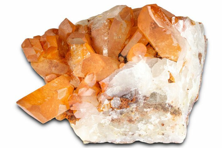 Tangerine Quartz Crystal Cluster - Brazil #367164
